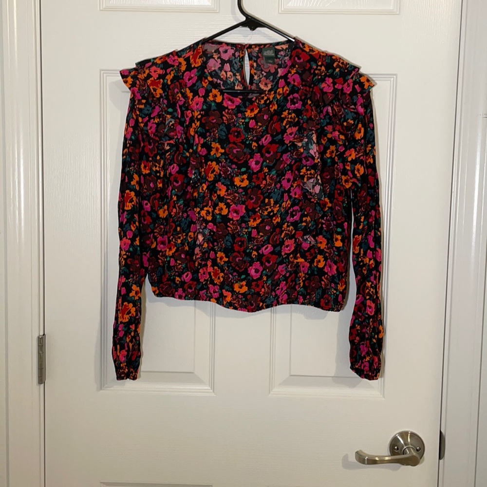Floral long sleeve shirt for women